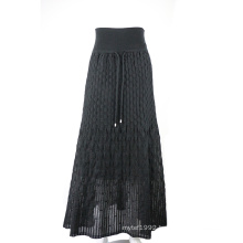 Beautiful openwork organza knit elegant maxi skirt